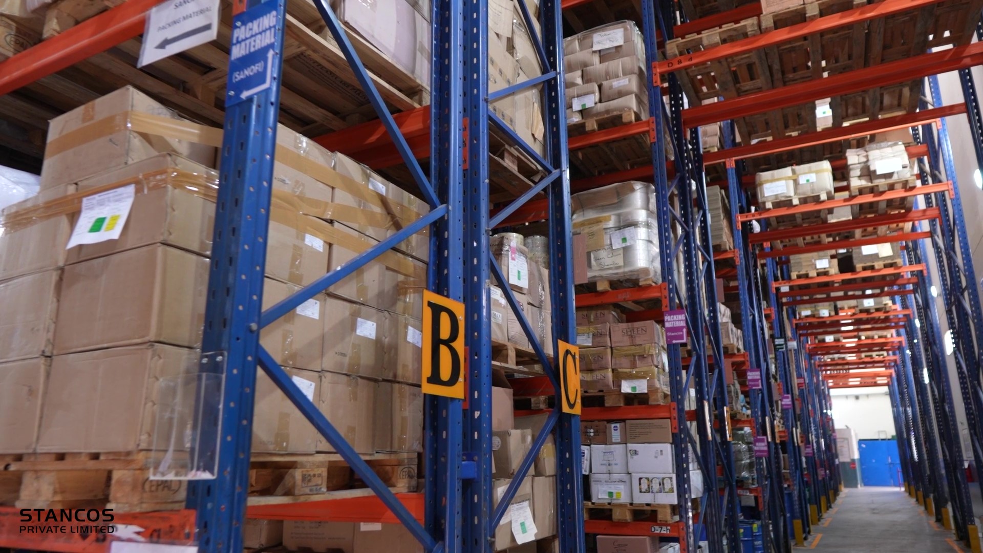 Stancos warehouse racking and controlled material storage