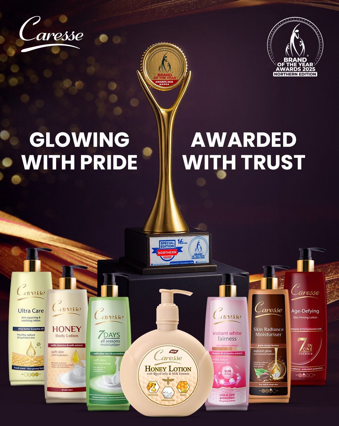Caresse Brand of the Year Award 2025 in the Lotions Category